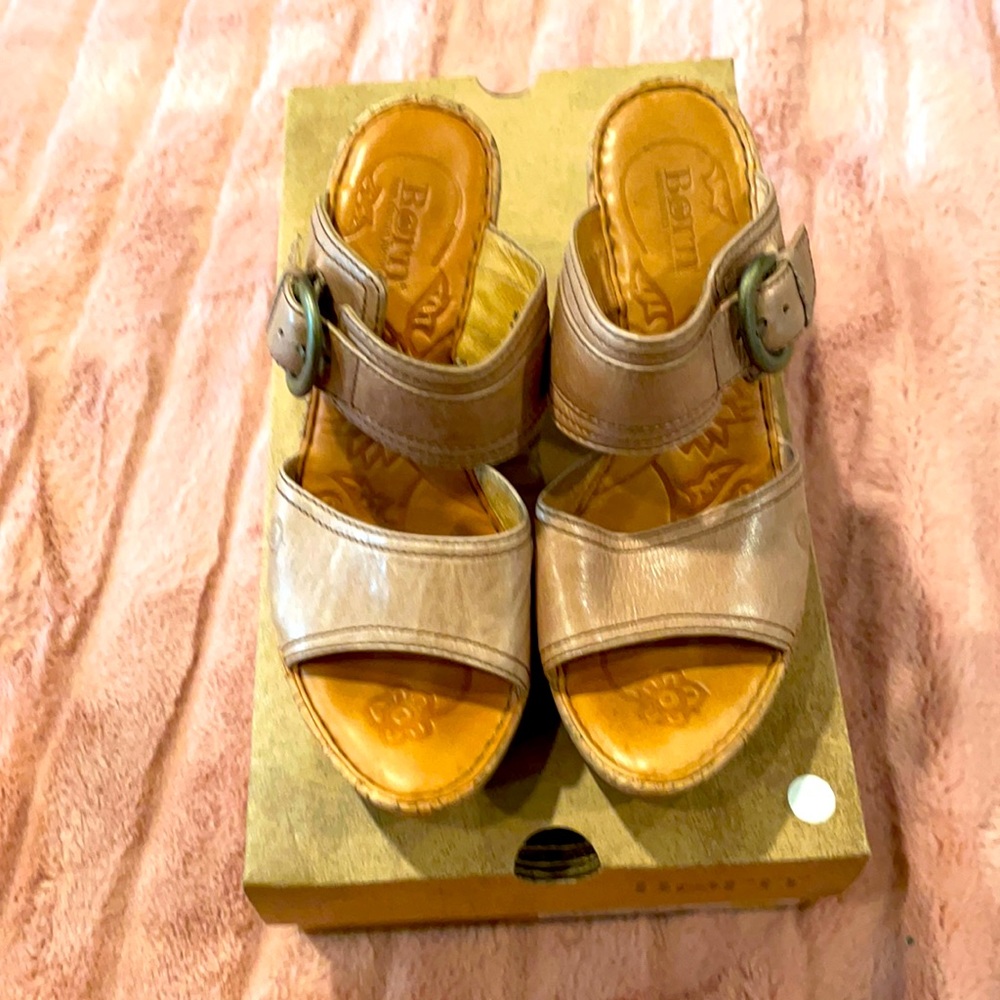 Super cute nude wedges by Born. Very comfy.